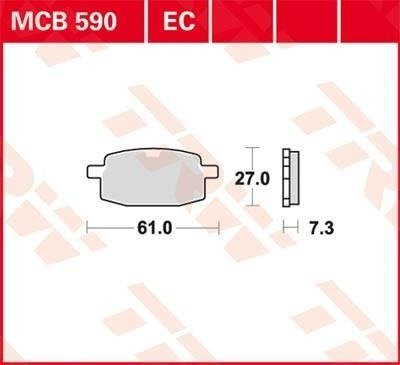 KLOCKI HAMULCOWE TRW MCB590