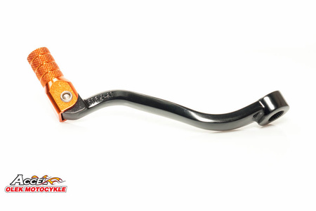 Dźwignia zmiany biegów ktm sx250 '17-'19, exc250/300 '17-'19 aluminiowa kolor czarny, końcówka pomarańczowa