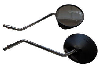 Lusterko uniwersalne z homologacją  (m10/1,25) gwint prawy, kolor czarny/srebrny (komplet 2 szt)