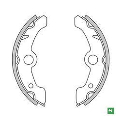 Szczęki hamulcowe yamaha yfm 350 fw '85-95, 350 big bear '96-98, 400 kodiak '93-99 (160x25mm) przód - bez sprężyn- wyprzedaż