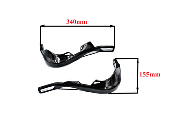 HANDBARY - CZARNE WZMOCNIONE OSŁONY RĄK, DŁONI ENDURO CROSS QUAD- ATV