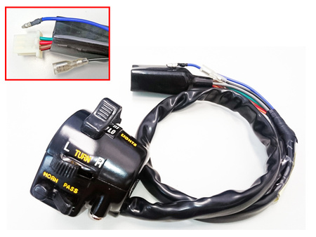 Przełącznik zespolony świateł, kierunkowskazów, sygnału na kierownicę kawasaki kz 400/440/550/750/900 strona lewa