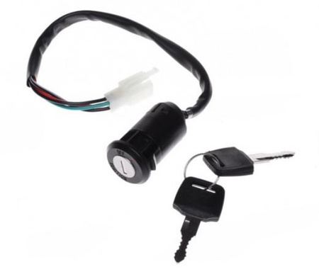 Stacyjka z Kluczykami ATV 50 70 110 kostka 4 piny mocowana na wcisk