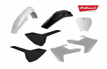 Komplet plastików husqvarna tc/fc '16-'18 w zestawie tablica przednia (8665800002) kolor czarno biały