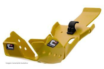 Osłona silnika i łącznika wahacza (pro-link) z tworzywa dtc enduro: beta rr 125 '18-'20 kolor żółty