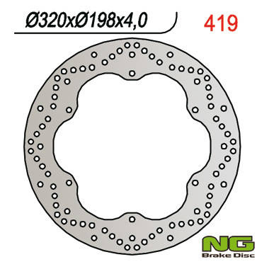 Tarcza hamulcowa przód yamaha xj 900 diversion 95-03 (320x198x4) (6x8,5mm)