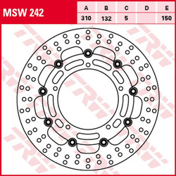 Tarcza hamulcowa przód yamaha yzf r6 '04-'16, fz-8n/s fazer '10-'16, yzf r1 '06-'11, xt 1200z tenere '10-, (310x132x5mm)