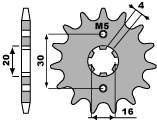 Zębatka przednia 2177 13 18nc yamaha ttr 125 00-10, ybr 125 05-11 (łańc. 428)