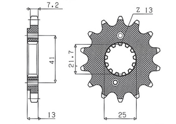 Zębatka przednia 346 15 honda xl 600/650v '89-'07, xl 700v (jtf296.15) (łańc. 525) (34615jt)