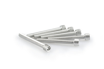 Śruby z anodyzowanego aluminium blister 6 śrub imbusowych m6x50mm srebrne