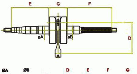Wał Korbowy Piaggio 2t Typhoon/Zip