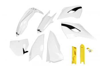 Komplet Plastików (Full Kit) Z Osłonami Teleskopów (Amortyzatorów) Husqvarna Tc/Fc 125/250/300/350/450 '14-'15 Kolor Oem '14 (Biały) (Hu613e999)