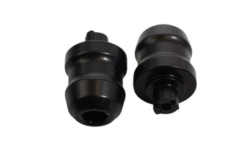 KOŃCÓWKI/CIĘŻARKI KIEROWNICY KAWASAKI NINJA 650 (2017-) KOLOR CZARNY 2404070000, OEM:13042-0735 / 13042-0800, drobne rysy