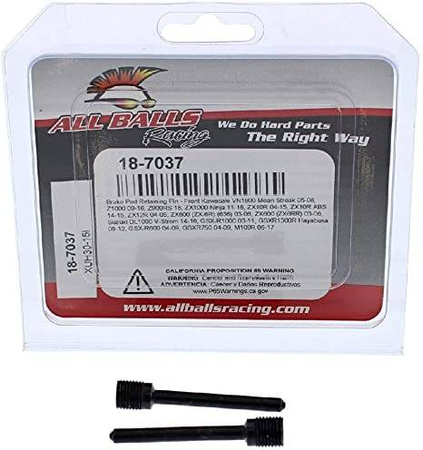 Trzpienie (wieszaki) klocków hamulcowych przód kawasaki vn1600, z1000/900, zx10r, zx12r, zx6r, suzuki dl1000, gsxr 600/750/100/1300