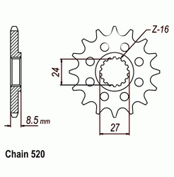Zebatka Napedowa Sunstar Sunf3b3-17