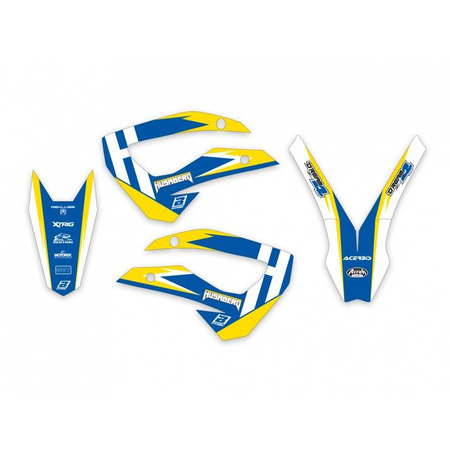 Komplet naklejek (oklein) husaberg fe-f09-12 dream 4  kolor niebieski/żółty