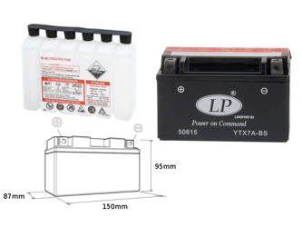 Landport akumulator ytx7a-bs 12v 6ah 152x88x94 (gtx7abs) bezobsługowy - elektrolit osobno (6) ue2019/1148