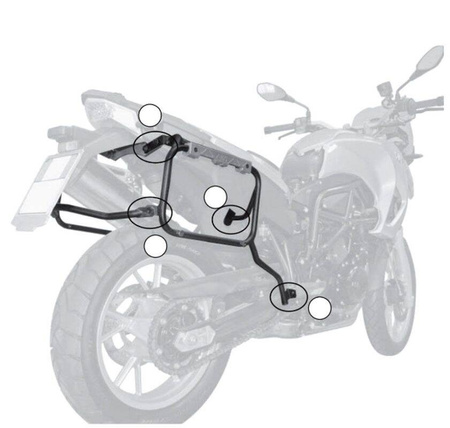 Stelaż Kufrów Bocznych Monokey Cam Side Bmw F 650 Gs / F 800 Gs (08-17), F 700 Gs (13-17) - Pod Kufry Kfr K'force Alu - Drobne Rysy