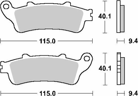 Hamulcowe kh281 /kh261 street ceramic kolor czarny pasuje do: honda fes 125/150 pantheon przód