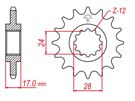 Zębatka przednia 295 15 honda cbr 600f '87-'96 (jtf295.15)