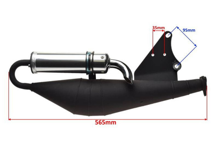 Tłumik sportowy skuter 2T silnik Minarelli Keeway CPI