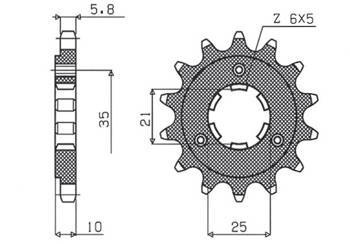 Zębatka przednia 412 15 suzuki dr 750s '88-'89, dr 800s big '88-'00 (jtf438.15) (łańc. 520) (41215jt)
