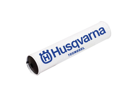 Osłona kierownicy (na poprzeczkę) traditonal husqvarna vintage kolor biały, logo husqvarna