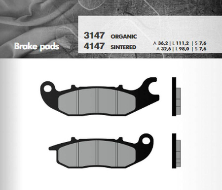 Klocki hamulcowe kh375 spiek metaliczny (złote) (ft 4147)