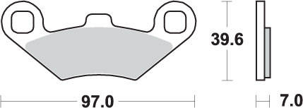 Hamulcowe kh158 off-road sinter kolor złoty pasuje do: atv polaris trail boss, sportsman, magnum, big boss