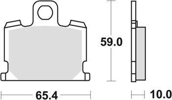 Klocki hamulcowe kh70 organic yamaha xj 550 81-82, xj 750 82-85, xv 1000 83-85, xs 1100 81-82 przód (promocja)