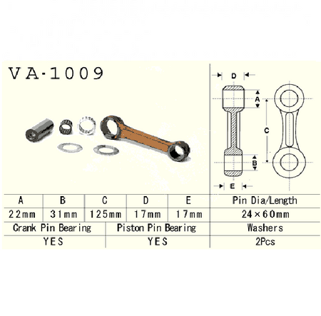 Vesrah - Korbowód Honda Atc250r Trx250r 85-86