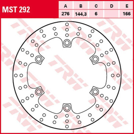 Tarcza hamulcowa przód yamaha fjs 400 silverwi'09-'16, fjs 600 silverwi'03-'16, tył honda nt 700v deauville '06-'09 (276x144x6mm)