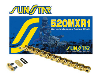 Łańcuch  520mxr1-114g motocross do 500 ccm, kolor złoty (39,9kn) (520ert3) otwarty + zapinka