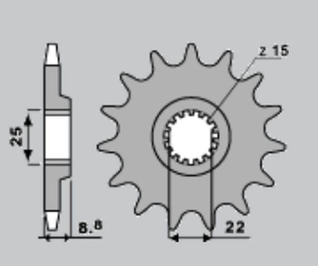 Zębatka tylna aluminiowa (anodowana) 702 48 czerwona