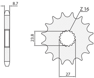 Zębatka przednia 2190 18 suzuki gsxr 1300 '09-'13 (jtf423.18) (łańc. 530) (219018jt)