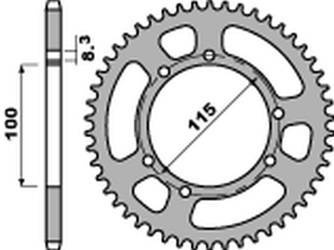 Zębatka tylna 4502 60 c45 husqvarna ch 125 sm '05, fantic 125 '05-'11 (łańc. 428) (jtr-brak)