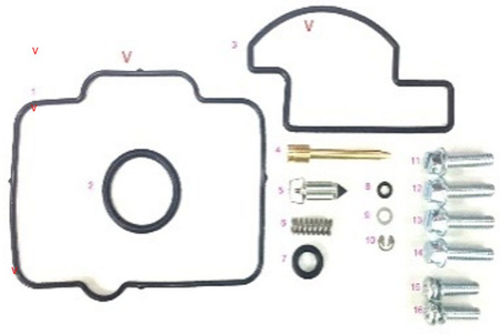 ZESTAW NAPRAWCZY GAŹNIKA HUSABERG TE 250/300 '11-'14, HUSQVARNA TC 125/250, TE 125/250/300 '14-'17, KTM EXC 250/300 '04-'05, SX 125/150 '09-'17,