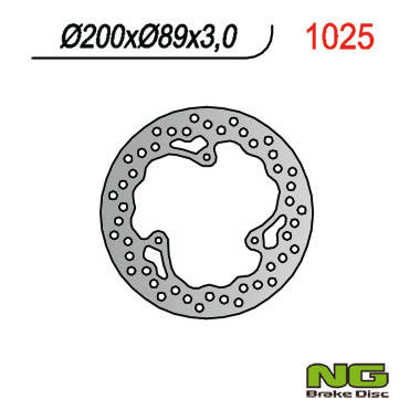 Tarcza hamulcowa przód ktm 65 sx '98-'14 (200x89x3) (3x6,5mm)