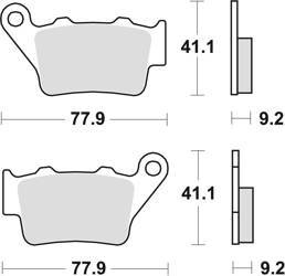 Klocki hamulcowe kh208 sinter racing (wyczynowe) aprilia pegaso 650 01-10, etv 1200 caponord 13-17, honda nx 650 dominator 95-01, yamaha mt-
