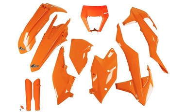 Komplet Plastików (Full Kit) Z Osłonami Teleskopów (Amortyzatorów) Ktm Exc/Exc-F Tpi '17-'19 Z Osłoną Lampy Kolor Pomarańczowy (Kt523e127)