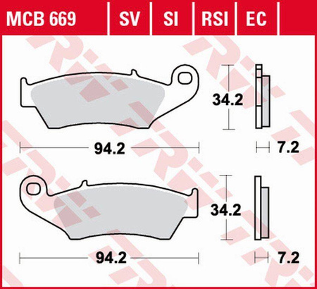 Klocki hamulcowe kh185 kh389 organic honda xl 125 03-08, xr 400 96-03, xlv transalp 97-13, xrv africa twin 750 93-03, kawasaki klx 650 93-01