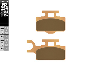 Klocki hamulcowe kh302 spiek metaliczny (złote) off road (kx65 przód)