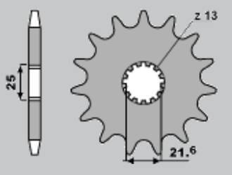 Zębatka przednia 566 16 (jtf566.16)
