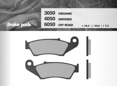 Klocki hamulcowe kh185 spiek metaliczny (złote) off road cr/crf/kx/kxf/rm/rmz/yz/yzf przód (ft 6050)