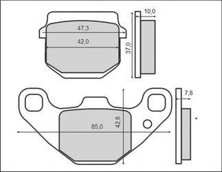 Klocki hamulcowe kh83/2 honda mb80 (ft 3075)