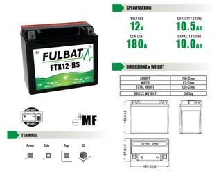 Akumulator Bezobsługowy Fulbat Ftx12-Bs