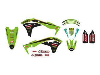 Komplet naklejek (oklein) kawasaki kxf250 '17-'20 kawasaki racing team 2020