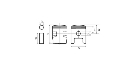 Tłok Tkrj Gy6-125 (52,4) (+0,75)
