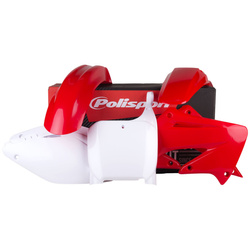 WYPRZEDAŻ KOMPLET PLASTIKÓW HONDA CR 125 '02-'03; CR 250 '02-'03 KOLOR OEM CZERWONO BIAŁY