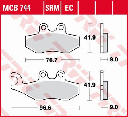 Klocki hamulcowe kh353 organic aprilia sportcity 50 / 125 05-13, peugeot citystar 50 14